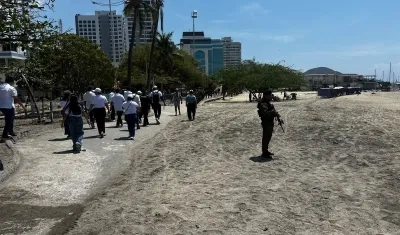 Autoridades en las playas de Santa Marta.