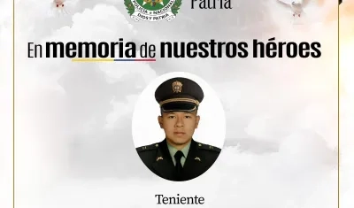 Teniente Álvaro José Medina Peña. 