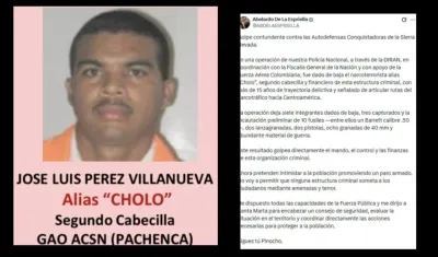 Imagen de 'Cholo' y el X del Presidente