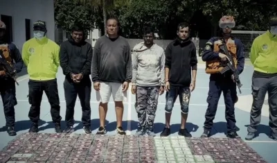 Incautación de clorhidrato de cocaína.