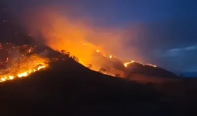 Imagen del incendio.