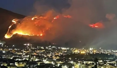 Incendio en Villa de Leyva.