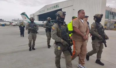 Geovany Andrés Rojas, alias ‘Araña’, antes de ser extraditado a Estados Unidos. 
