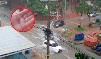 Fuertes lluvias de esta tarde en Barranquilla. En algunos sectores se reporta caída de granizo. 