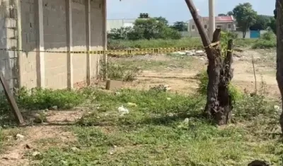 Lugar del hallazgo del cuerpo. 