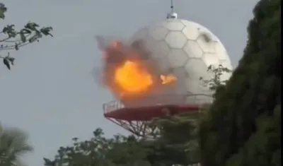 Momento del ataque al radar.