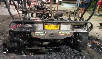 Así quedó el motocarro.