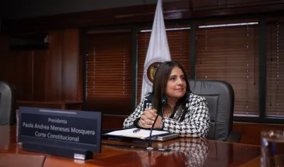Paola Andrea Meneses, presidente de la Corte Constitucional.