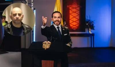 Fredy Castillo Carrillo, alias ‘Pinocho’, y el Presidente Abelardo De La Espriella.