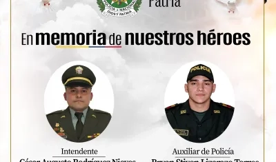 Policías asesinados en Ábrego.