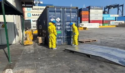 Los residuos partieron desde el puerto de Santa Marta. 