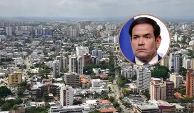 Panorámica de Barranquilla y el Secretario de Estado de los Estados Unidos, Marco Rubio.