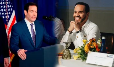 El secretario de Estado de EE.UU., Marco Rubio, y el Presidente de Colombia, Abelardo De La Espriella.