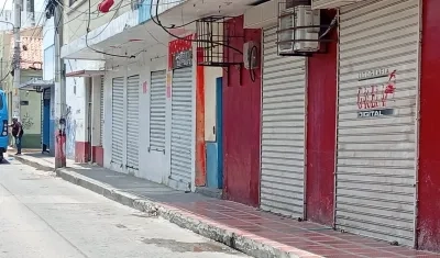 Comercio cerrado en Santa Marta.