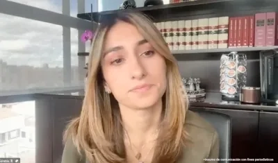Laura Sarabia durante la audiencia de este lunes. 