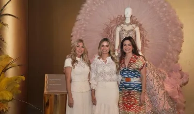 Jeanette Rubio, esposa de Marco Rubio ; Ana Lucía Pineda, primera dama de la nación y Katia Nule, primera dama de Barranquilla.