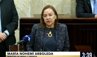 María Nohemí Arboleda, ministra de Minas y Energía.