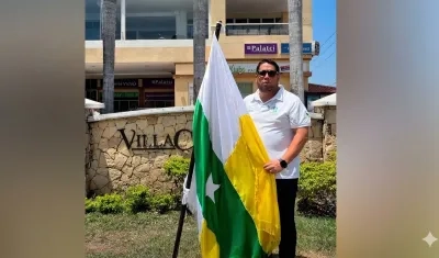 El Alcalde de  Puerto Colombia, Plinio Cedeño Gómez.