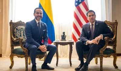 El presidente Abelardo De La Espriella y el secretario de Estado de EE.UU., Marco Rubio.