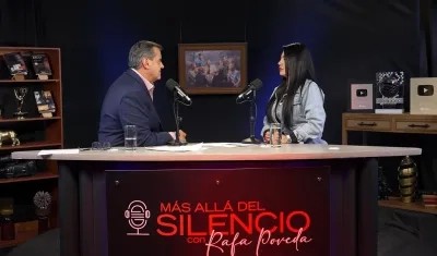 Paulin Karine Díaz en la entrevista concedida a Rafael Poveda. 