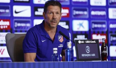 Diego Simeone, entrenador del Atlético de Madrid. 
