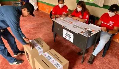 Votación de caficultores.