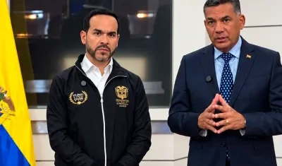 El Presidente Abelardo De La Espriella y el Ministro de Defensa, Jorge Mora.