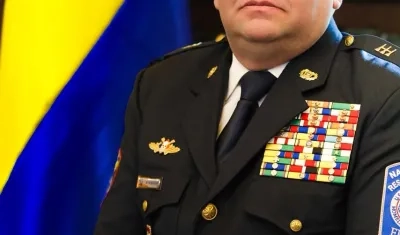 El capitán Germán Miranda, Director Nacional de Bomberos. 