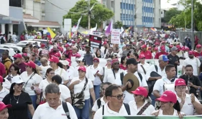 Marcha en Barranquilla contra el Gobierno de Abelardo De La Espriella