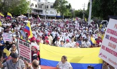 Marcha en Barranquilla contra el Gobierno de Abelardo De La Espriella