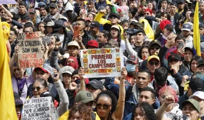 Protesta en Colombia.