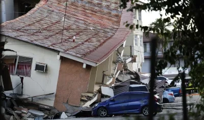 Una edificación afectada por el terremoto de magnitud 7,7 que sacudió a Panamá.