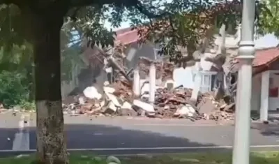 Una casa destruida.