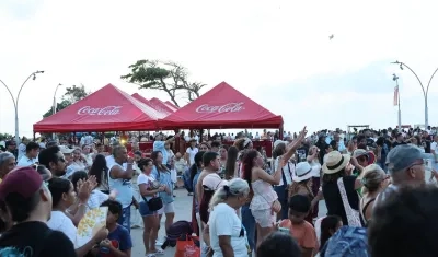 Visitantes de Puerto Colombia durante la semana de receso escolar.