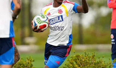Yáser Asprilla, mediocampista de la Selección Colombia. 