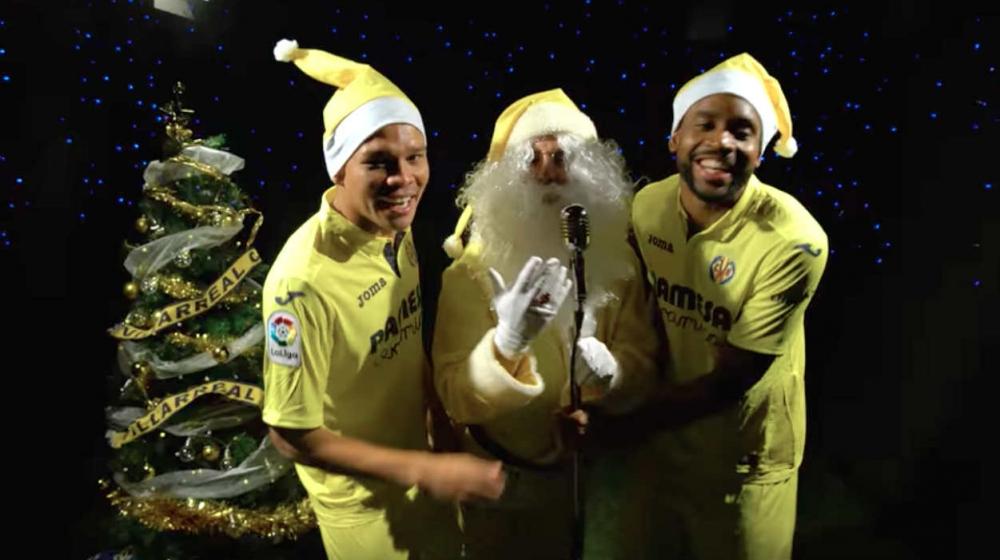 Carlos Bacca en el mensaje navideño del Villarreal. 