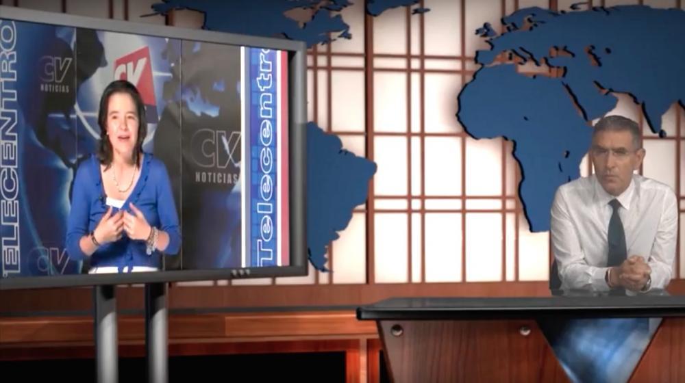 La Ministra Silvia Constaín, entrevistada por el periodista Jorge Cura.