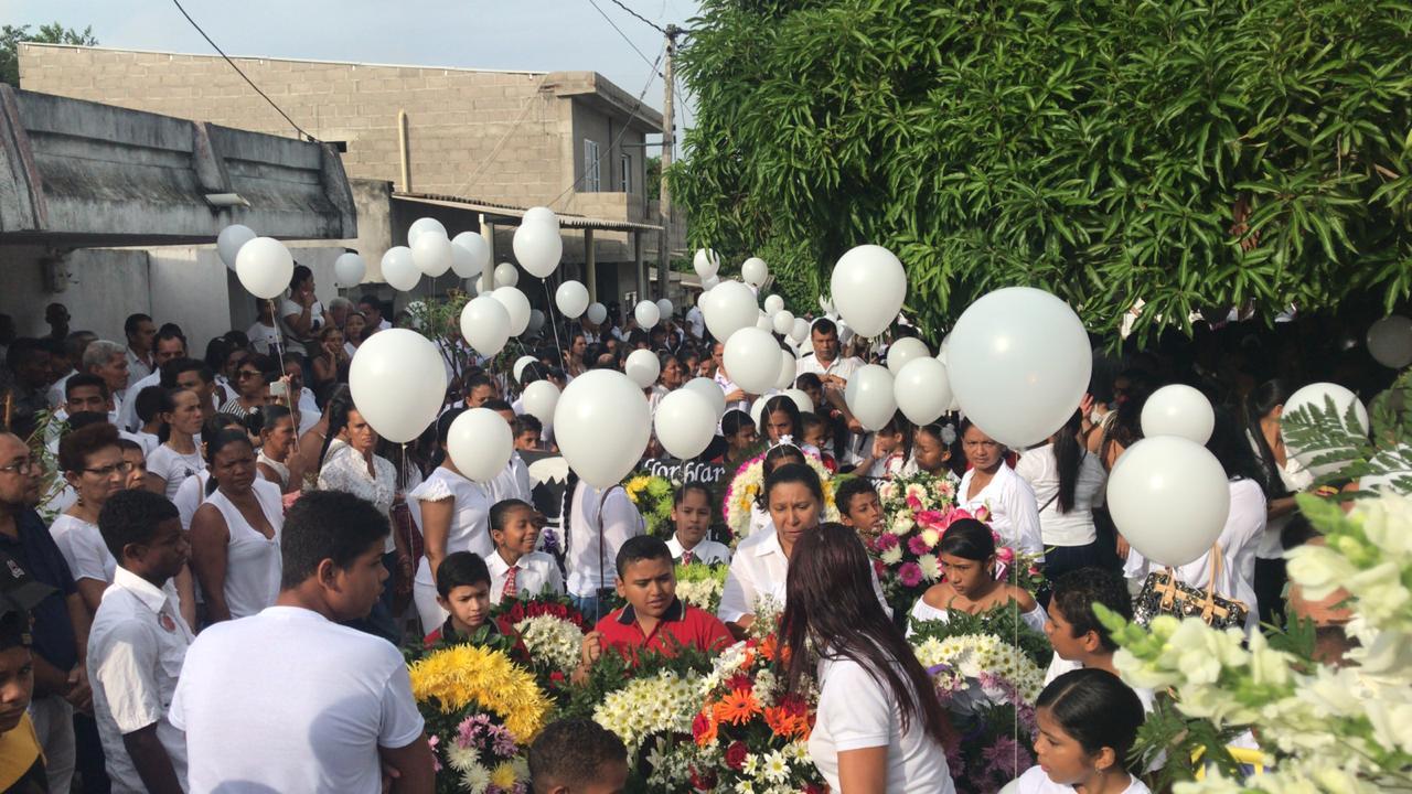 Sepelio de Génesis Rúa en Fundación.
