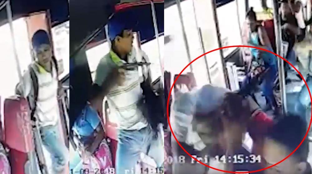 Captura de video del frustrado atraco a bus de Coolitoral.