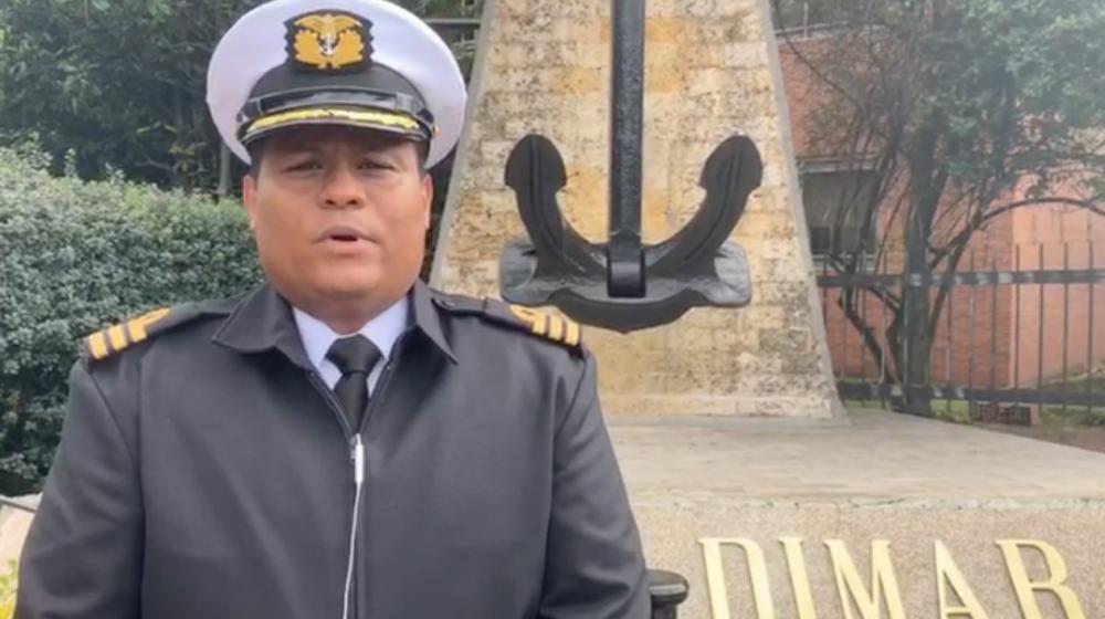 El Capitán de Fragata Germán Augusto Escobar Olaya, capitán del Puerto de Barranquilla.