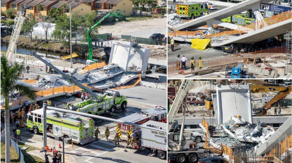 Así quedó el puente peatonal.
