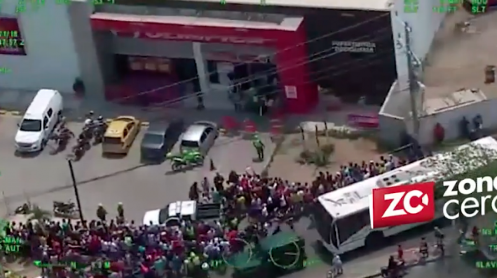 Desde el aire capturaron a uno de los delincuentes, que presuntamente participó en los hechos.