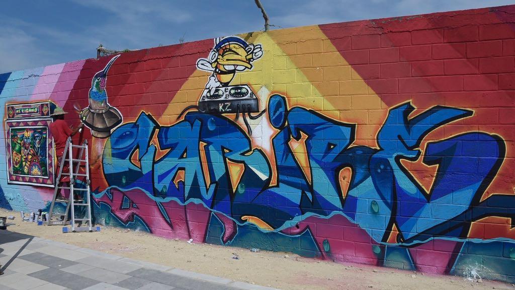 Un homenaje al Caribe pintado por el artista barranquillero Rafael Matos.