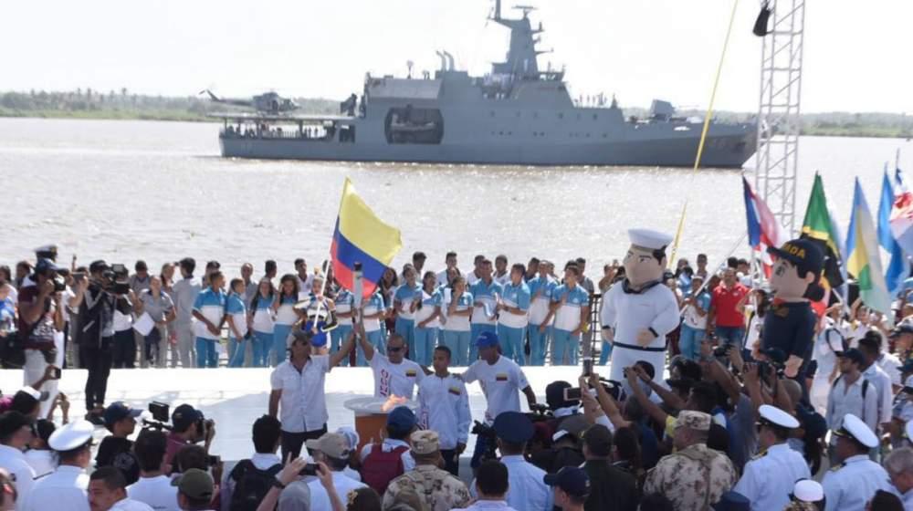 Momento del encendido del Fuego Centroamericano. 
