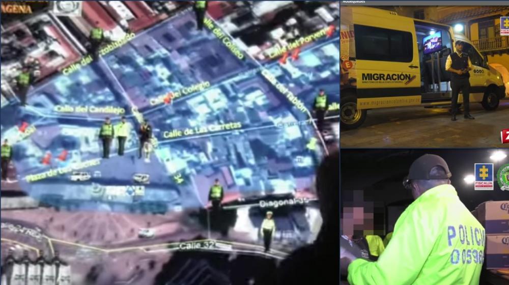 Policía allanó varios establecimientos.