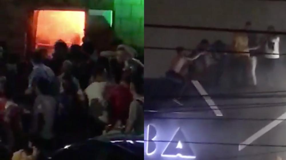 Así salieron las personas de la discoteca.