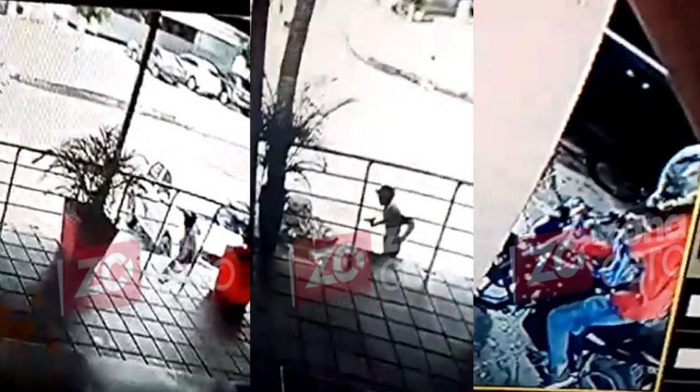 Imágenes del sicario tras cometer el hecho.