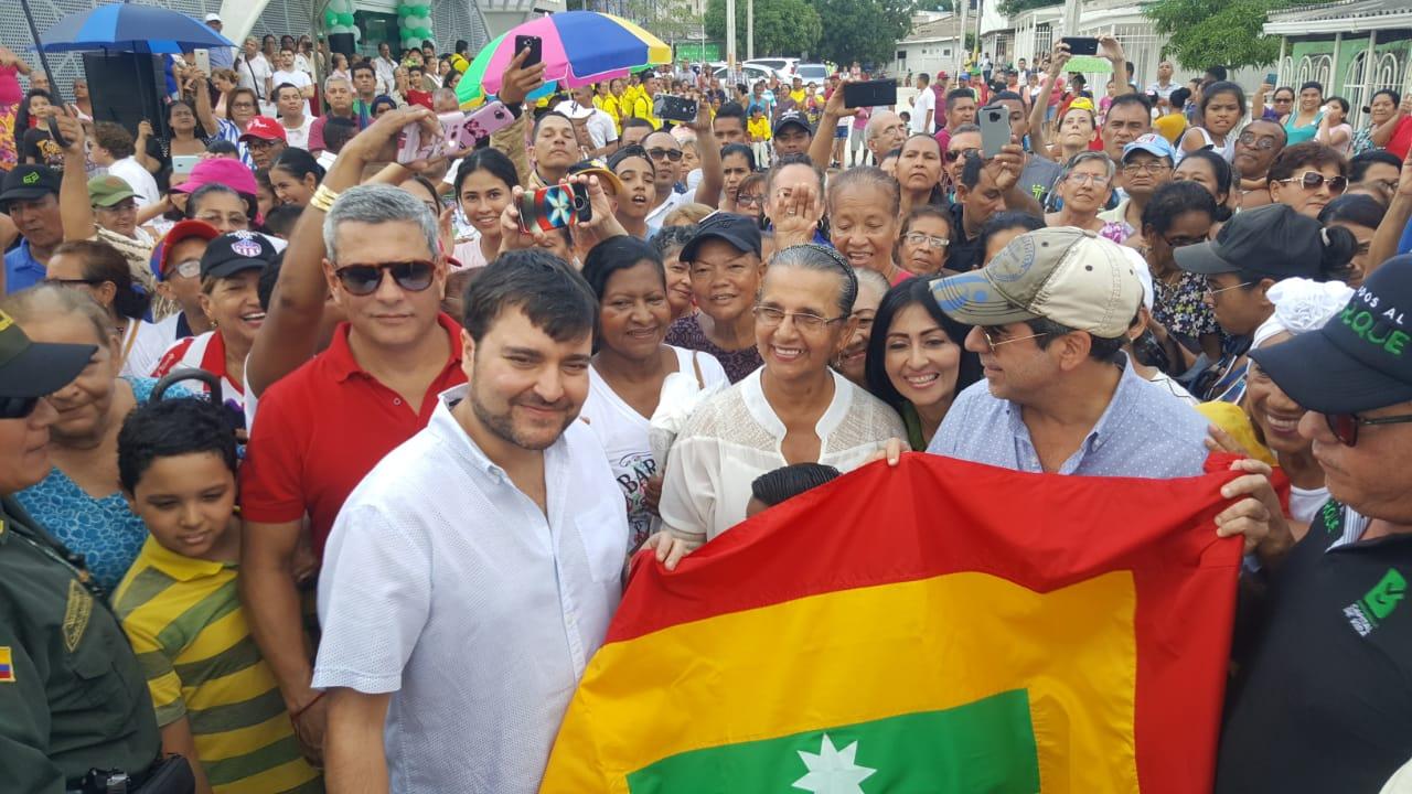 El Alcalde electo, Jaime Pumarejo y el mandatario actual Alejandro Char.