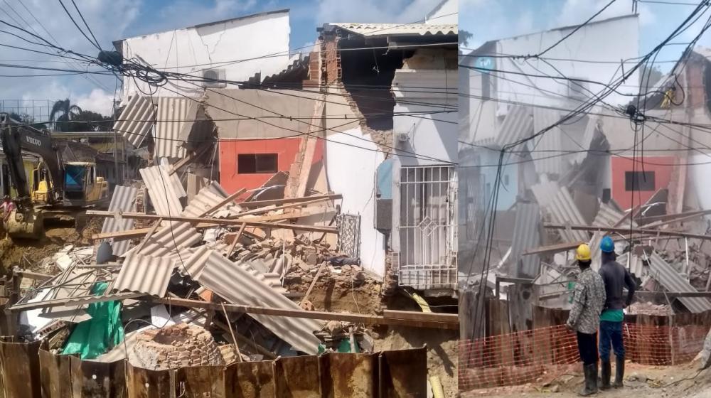 Así terminó en el suelo otra casa en Chiquinquirá