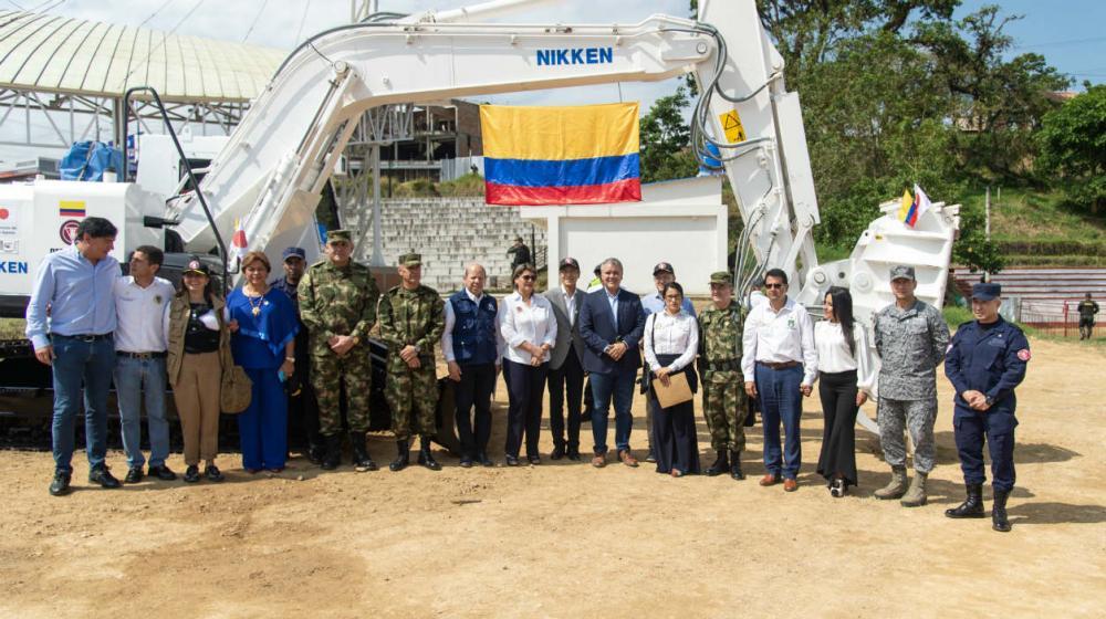 El presidente de Colombia, Iván Duque, durante el acto. 